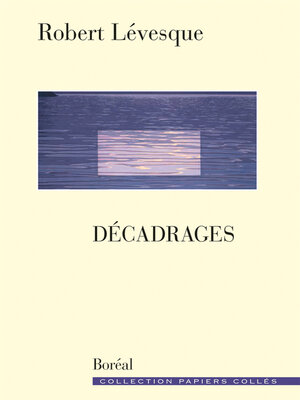 cover image of Décadrages